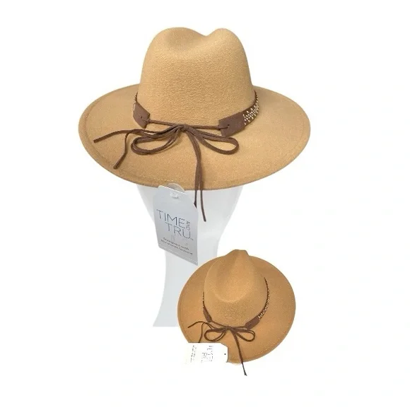 Felt Fedora Embellishment Studded Band Hat - Picture 2 of 14